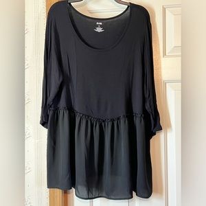 Babydoll jersey knit top